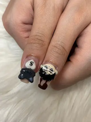 ネイル 倫実/スカルプ /ガーリー/個性派のネイルデザイン