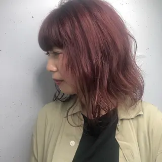 ミディアム 顔周りの垢抜けヘア 立山愛梨のヘアスタイル