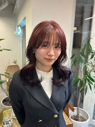 セミロング カラー ハイトーン×似合わせ 🌱中川慎之介のヘアスタイル