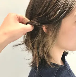 ミディアム 加藤 憂のヘアスタイル