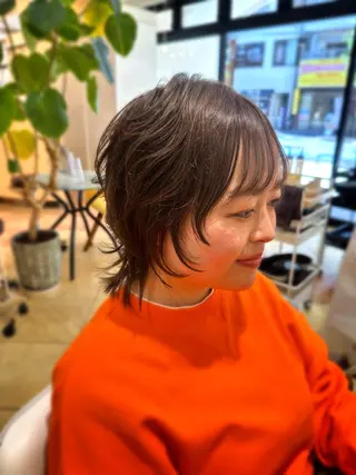 ミディアム カラー 小顔レイヤー💗 木村実樹のヘアスタイル
