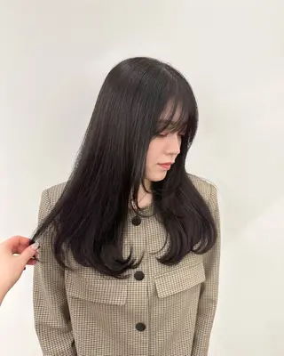 セミロング カラー 顔まわりカット/艶髪 カラー✨けいとのヘアスタイル