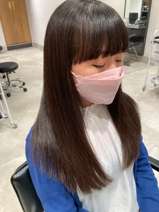 ロング カラー スキバサミを使わない カット🌼唯🌼のヘアスタイル