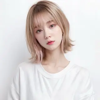 ミディアム 嶋田 侑弥のヘアスタイル