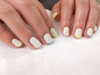 ネイル はばすみれ🎀ﾈｲﾙ 光ﾌｪｲｼｬﾙ ﾍｱのネイルデザイン