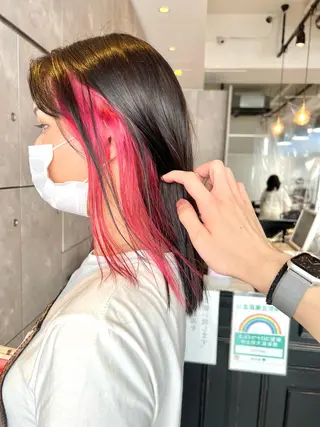 ロング カラー ヘアアレンジ 🌈インナーカラー ‘ショウマ’🌈のヘアスタイル