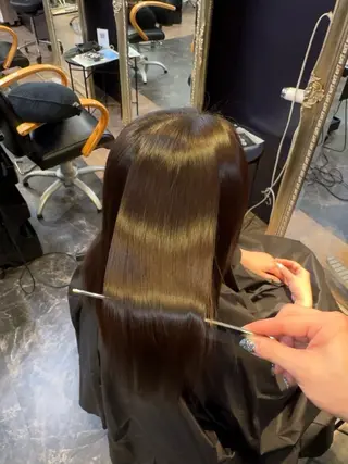 ロング カラー 店長 ハイトーン× 髪質改善/舘野 涼太のヘアスタイル