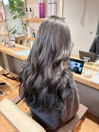 セミロング プルシールエクステ/ ハイトーン/ブリーチのヘアスタイル