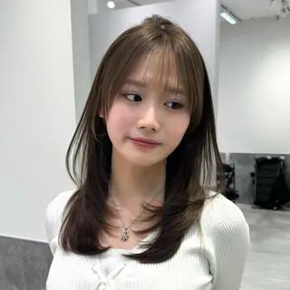 セミロング カラー 韓国系支持率No.1 レイヤー特化/きょうのヘアスタイル