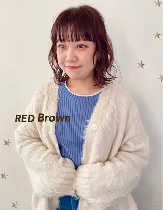ミディアム カラー 市川 千夏のヘアスタイル