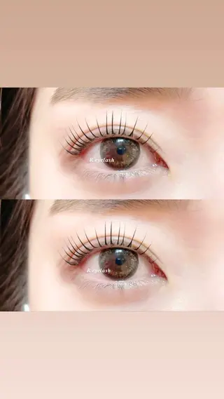 セミロング カラー パーマ ヘアアレンジ メンズ キッズ ネイル マツエク・マツパ アイブロウ 𝑹 eyelashのマツエク・マツパデザイン