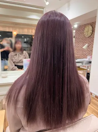 セミロング カラー 笹江 瑞穂のヘアスタイル