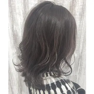 ミディアム カラー ヘアアレンジ 透明感♡︎♡︎ 佐々木早苗のヘアスタイル