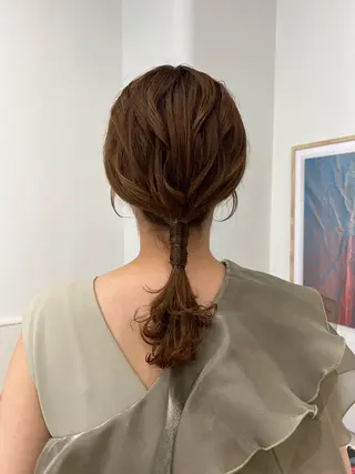 ヘアアレンジ アレンジ/ブラウン カラー HARU🕯のヘアスタイル