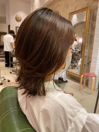 ミディアム sakamoto sayaのヘアスタイル