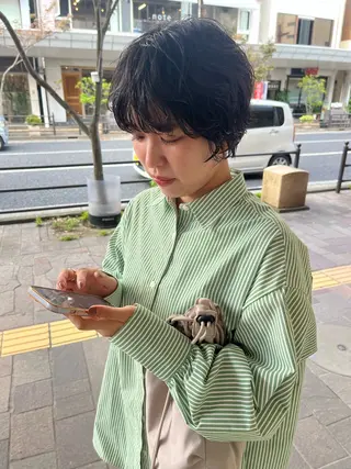 ショート 🌿haco / パーマ/ユリナ🕊️のヘアスタイル