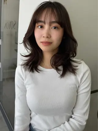 ミディアム カラー 🫧SOYON non🫧のヘアスタイル