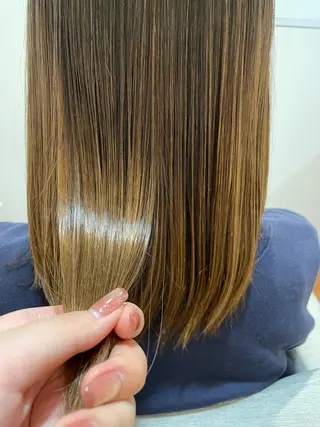 ミディアム カラー やました りなのヘアスタイル