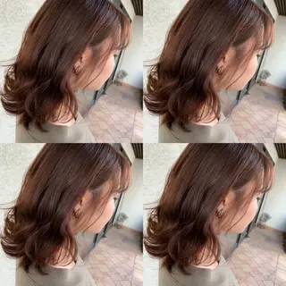 ミディアム カラー 艶髪・酸性ストレート フリツのヘアスタイル