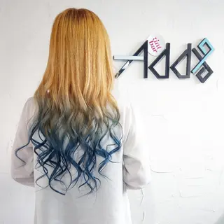 ロング カラー ヘアアレンジ Add9 柳田健登のヘアスタイル