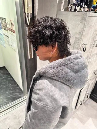 ミディアム パーマ ヘアアレンジ メンズ メンズヘア静岡 ✂︎Ryuheiのヘアスタイル