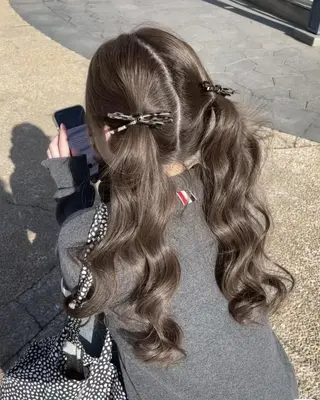 ロング カラー *モテガーリー🎀 🤍暖色ヘア🍒のヘアスタイル