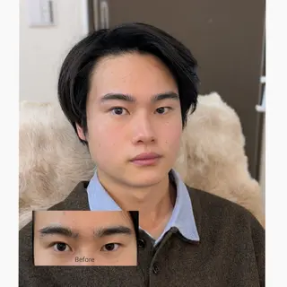 メンズ アイブロウ yeon所属・スズカ|まつ毛眉毛 モチの良いマツエクのマツエク・マツパデザイン