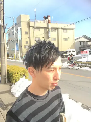 ショート カラー メンズ 川名 利器のヘアスタイル