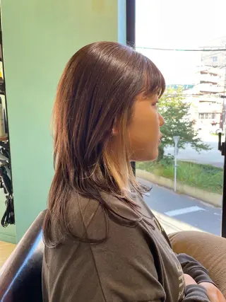 ロング カラー 末石 智のヘアスタイル
