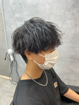 ショート パーマ メンズ ツイストスパイラル/ メンズ特化/中川誠也のヘアスタイル