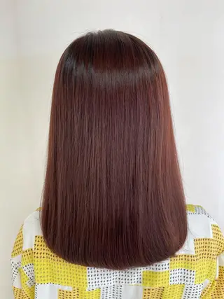 セミロング カラー ヘアアレンジ 鶴﨑 美優亜のヘアスタイル