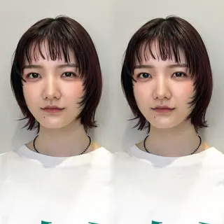 ショート カラー 透明感カラー×レイヤ ー🧊横田 冴のヘアスタイル