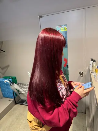 ロング カラー パーマ ヘアアレンジ メンズ キッズ 韓国系🇰🇷🩶 艶暗髪/MEIのヘアスタイル