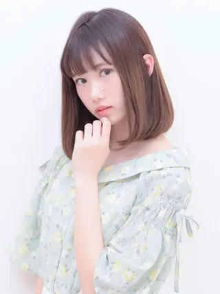 ミディアム カラー パーマ ヘアアレンジ 【公式】amble luxe池袋東口🩷のヘアスタイル