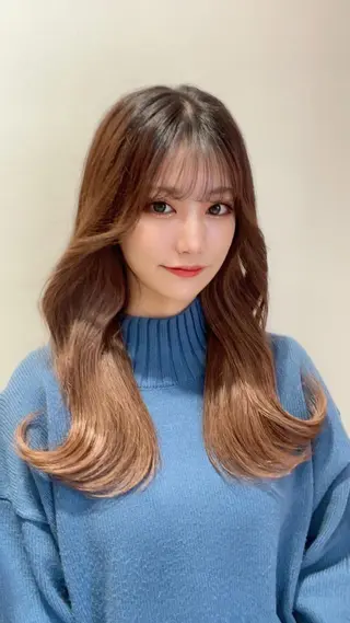 セミロング カラー 顔周り特化/韓国ヘア /レイヤー/吉野幸大のヘアスタイル