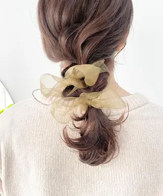 ミディアム カラー ヘアアレンジ ひなの .のその他イメージ