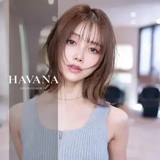 ミディアム カラー 原宿/韓国/髪質改善 /レイヤー/ボブのヘアスタイル