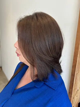 ミディアム カラー 熊谷 鈴のヘアスタイル