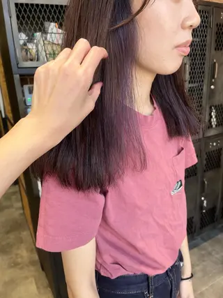セミロング カラー パーマ メンズ キッズ 久木原 ゆりのヘアスタイル