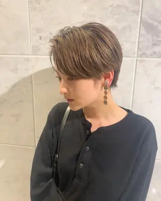 ショート カラー 立石 タテイシのヘアスタイル