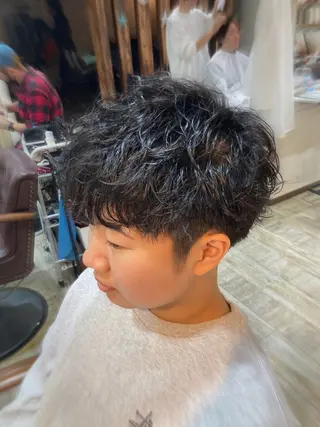ショート パーマ メンズ 💥桜木町メンズ専門 💥ルキのヘアスタイル