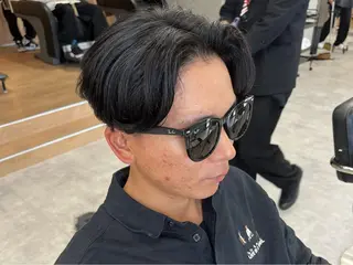ショート メンズ 波巻きスパイラル🌀 新潟/万代/山下優のヘアスタイル