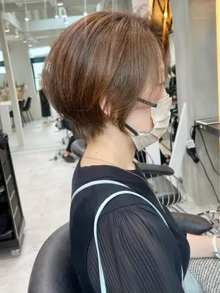 ショート カラー ショート/ボブ/縮毛 三上達大のヘアスタイル