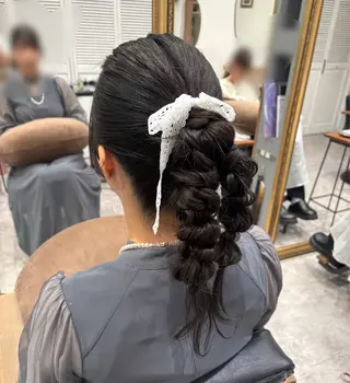 ヘアアレンジ ピンクカラーアレンジ 🩷AYANA🩷のヘアスタイル