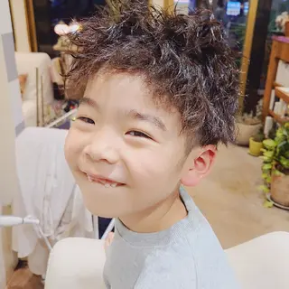 キッズ ショート パーマ 徳永 博志のヘアスタイル