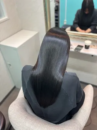 ロング 縮毛矯正/艶髪/ ミヅキ🌹🌙のヘアスタイル