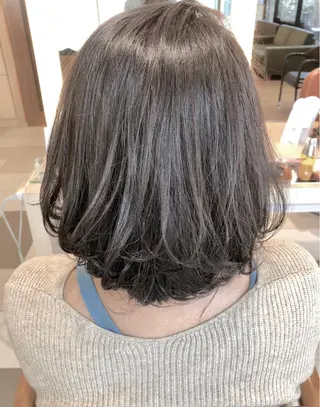 ミディアム カラー 宮崎 睦のヘアスタイル
