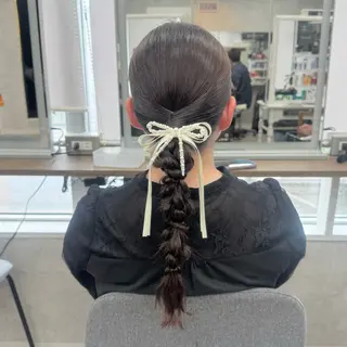 ロング ヘアアレンジ JUNSHIN🦋 ヘアセット／カラーのヘアスタイル