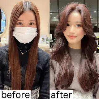 ロング 韓国ヘア🇰🇷髪質 改善たけるのヘアスタイル