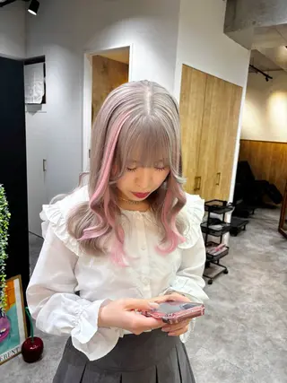 ミディアム エクステ/ハイトーン 🐏☁️miminaのヘアスタイル